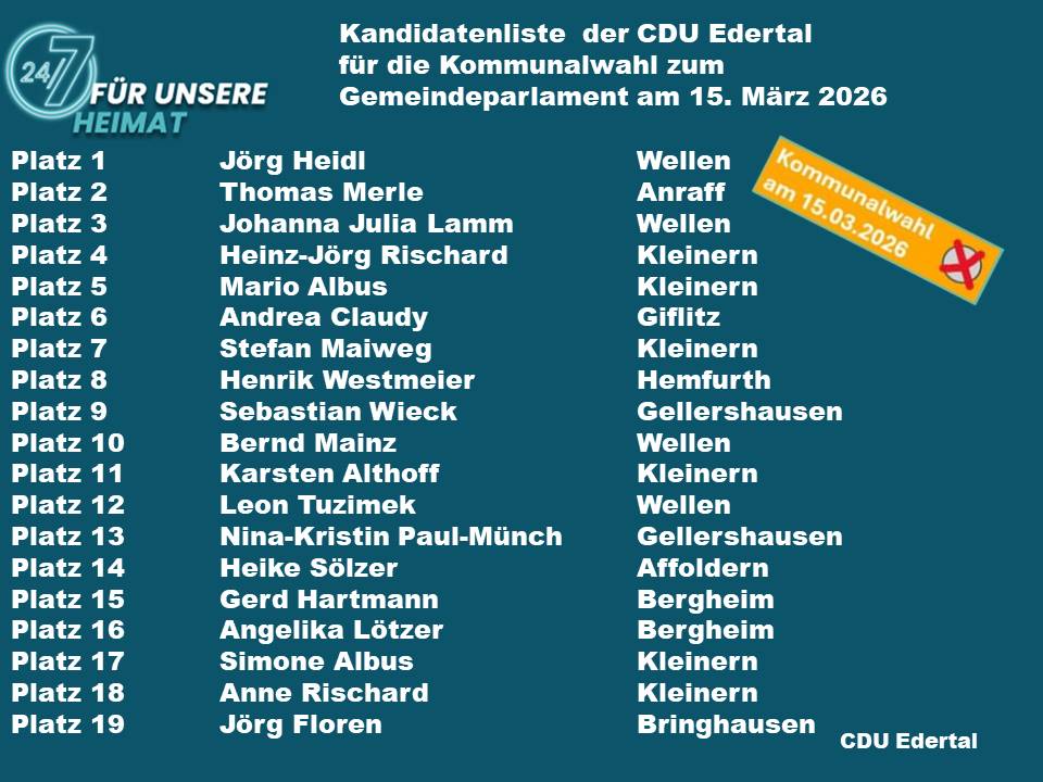 Weitere Informationen erhalten Sie unter dem Reiter Kommunalwahl :-)